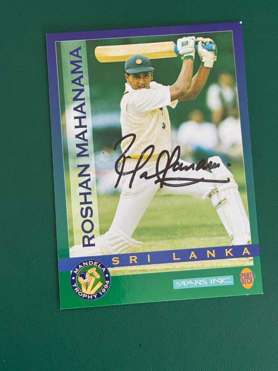 Cricket Card - *SIGNED* Roshan Mahanama 1994 Sports Deck Cricket Card