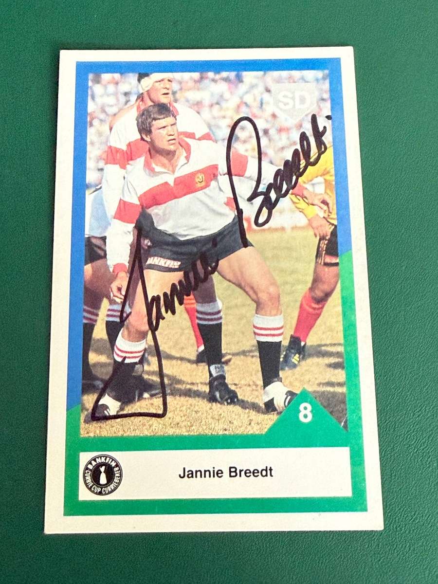 Rugby Card - *SIGNED* Jannie Breedt 1992 Sports Deck Rugby Card