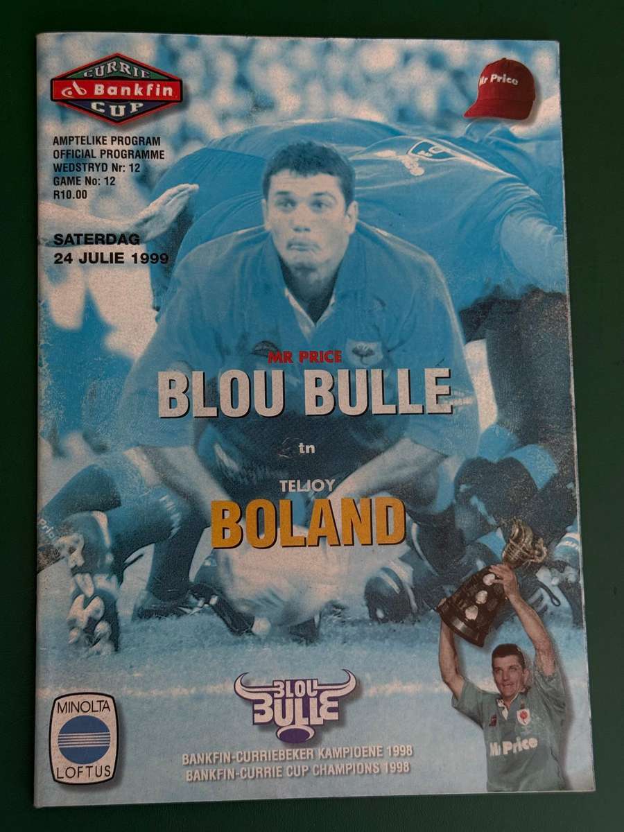 Rugby Programme - Bulls vs Boland 24/07/1999
