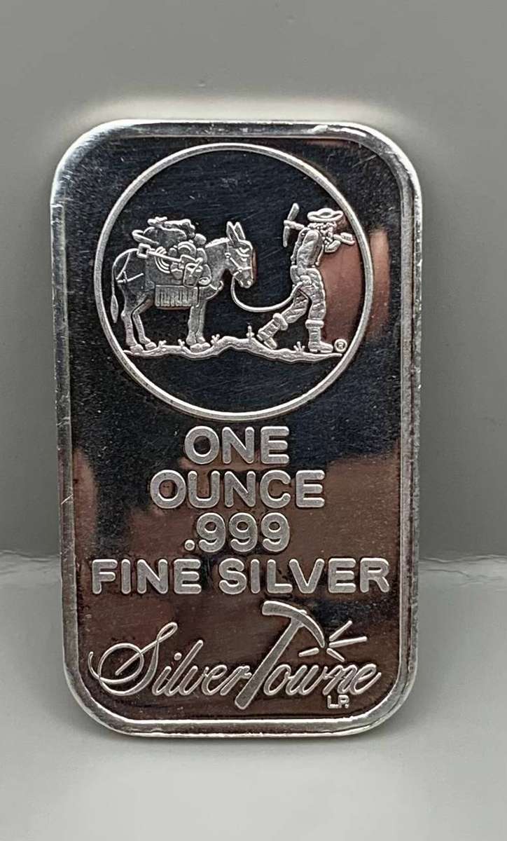 1oz  SILVER MINTED BAR      BY SILVERTOWNE MINT IN AMERICA