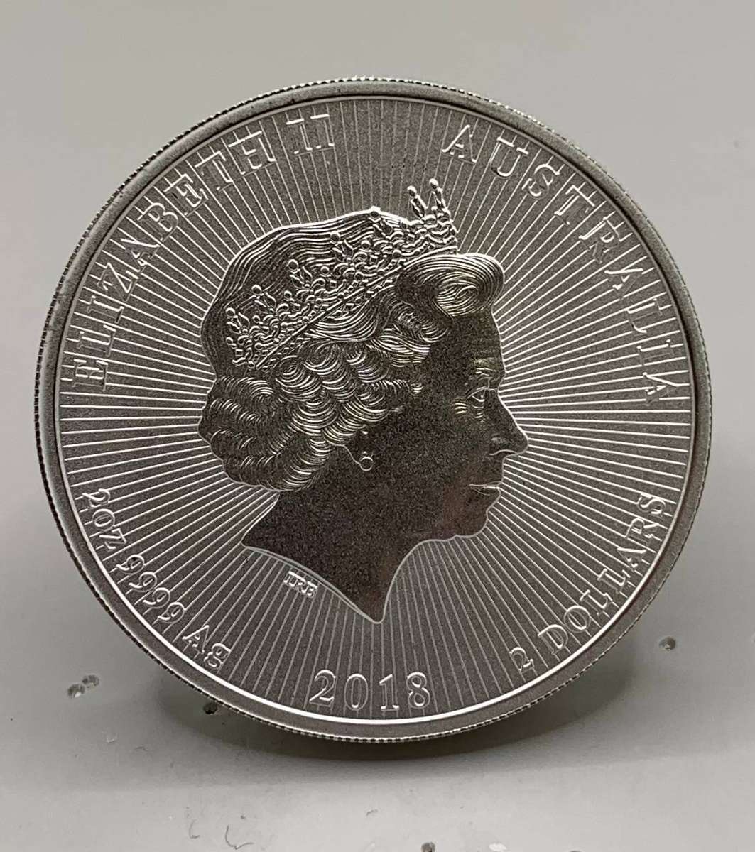 (  TWO OUNCE  )   2018 AUSTRALIAN    MOTHER/BABY  KOALA BEARS     PURE SILVER    QUEEN ELIZABETH 11