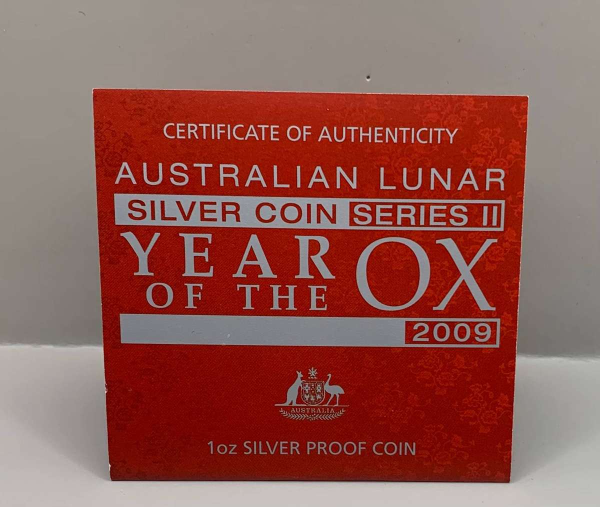 (   ALREADY 16 YEARS OLD )  2009   AUSTRALIAN LUNAR THE   OX   PROOF SILVER ISSUE