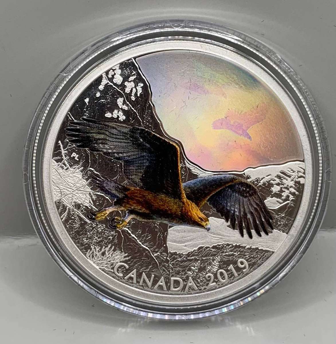 ( 2019  MAJESTIC BIRDS IN MOTION  )    3 X 2oz     HOLOGRAM , COLORIZED , ENGRAVED PROOF  SILVER SET