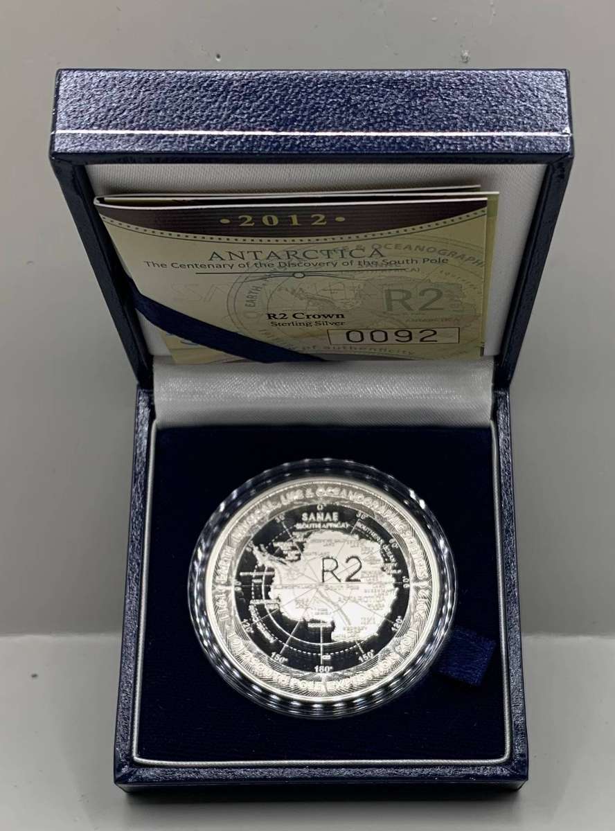 (  THE CENTENARY DISCOVERY  )   2012   ANTARCTICA   2000 MINTED  IN STERLING PROOF SILVER