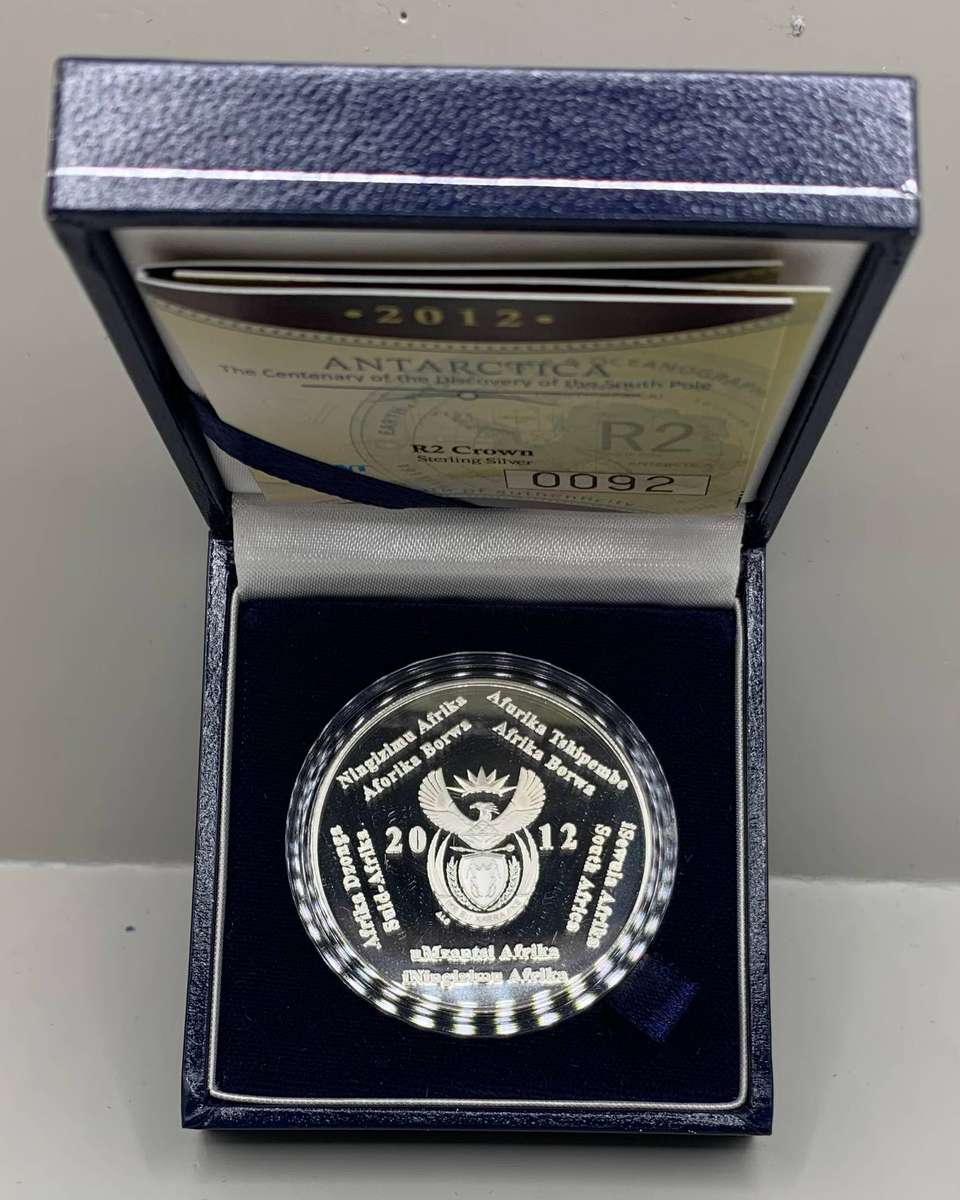 (  THE CENTENARY DISCOVERY  )   2012   ANTARCTICA   2000 MINTED  IN STERLING PROOF SILVER