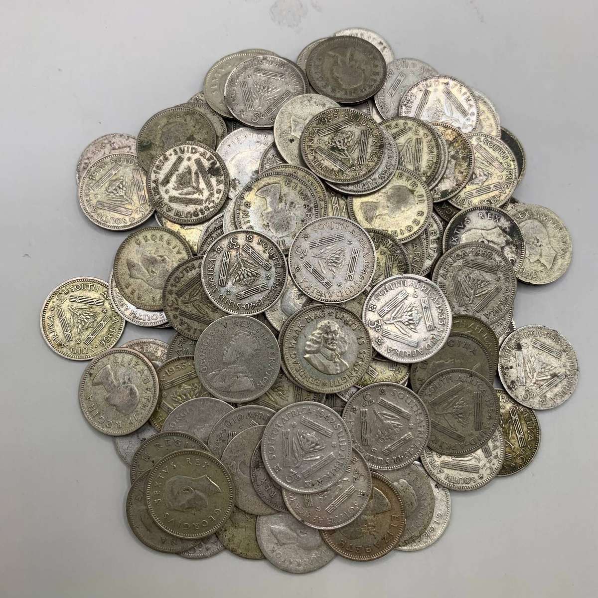 (  3.94 oz OF SILVER )   133  UNION OF SA SILVER TICKEYS       ONE BID FOR ALL