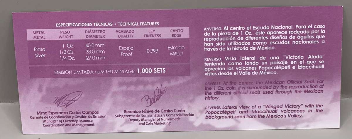 (  BANCO de MEXICO )  2013  LIBERTAD THREE COIN PROOF SILVER SET , RARE LOW MINTAGE YEAR