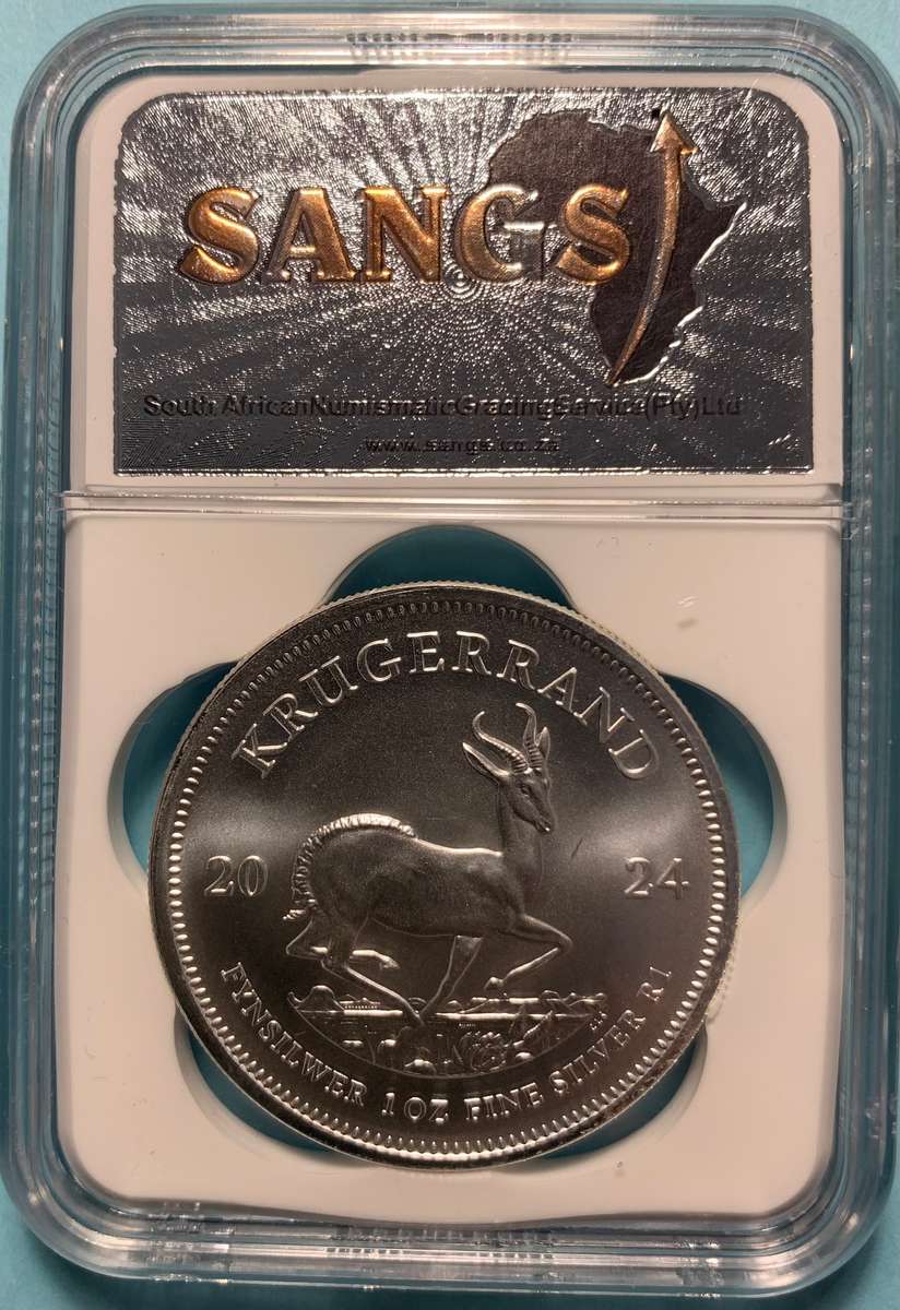 (  TOP GRADE MS 69 )      2024  UNC. KRUGERRAND    MINTSTATE          SILVER