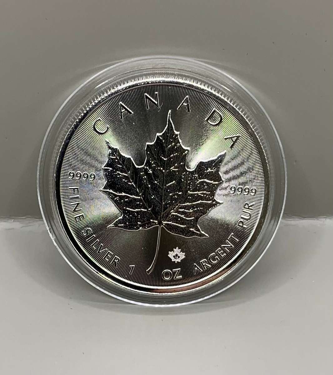 2018   CANADIAN MAPLE LEAF         1oz PURE SOLID SILVER COIN
