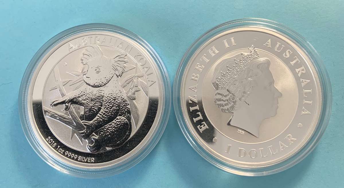 2018    AUSTRALIAN      KOALA BEAR    1oz PURE SOLID SILVER    MINT MARKED