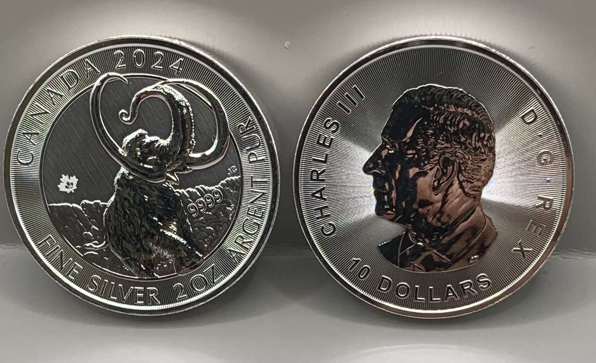 (  PREHISTORIC PAST  )  2024   TW0 OUNCE     THE WOOLY MAMMOTH   GIANT OF THE ICE AGE