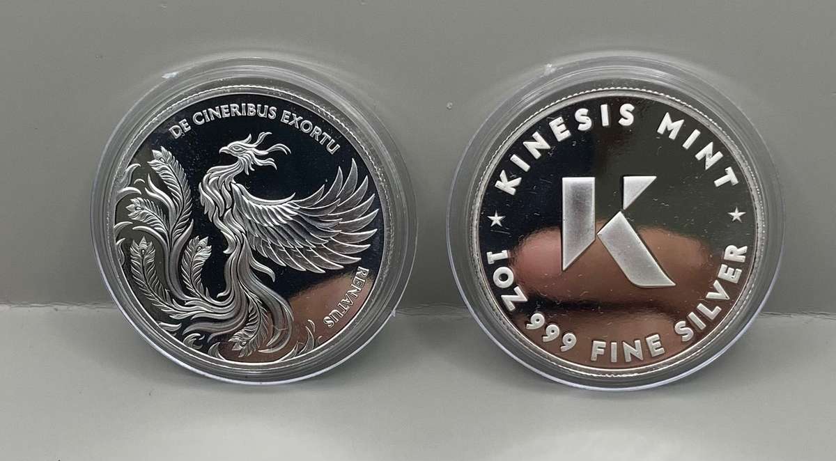 (  SPECIAL RELEASE   )    THE PHOENIX BIRD    1oz PURE SOLID SILVER ROUND