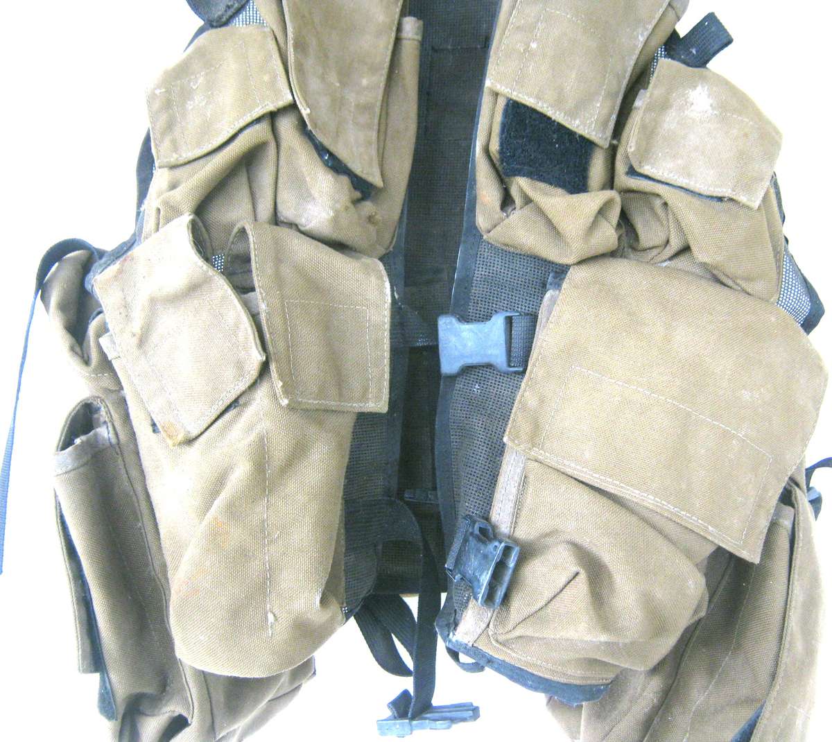 SADF 83 PATTERN BATTLE JACKET WITH ALL CLIPS AND BELTS IN GOOD USED CONDITION