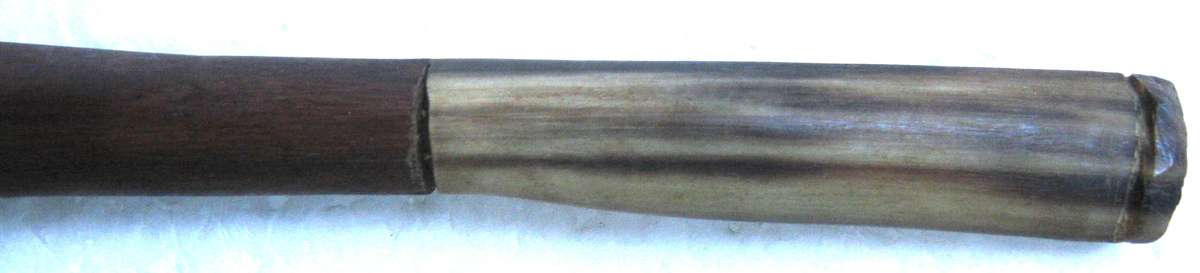 Hand Carved Smoking Pipe "Inqawe" with Bone Mouthpiece 18 cm