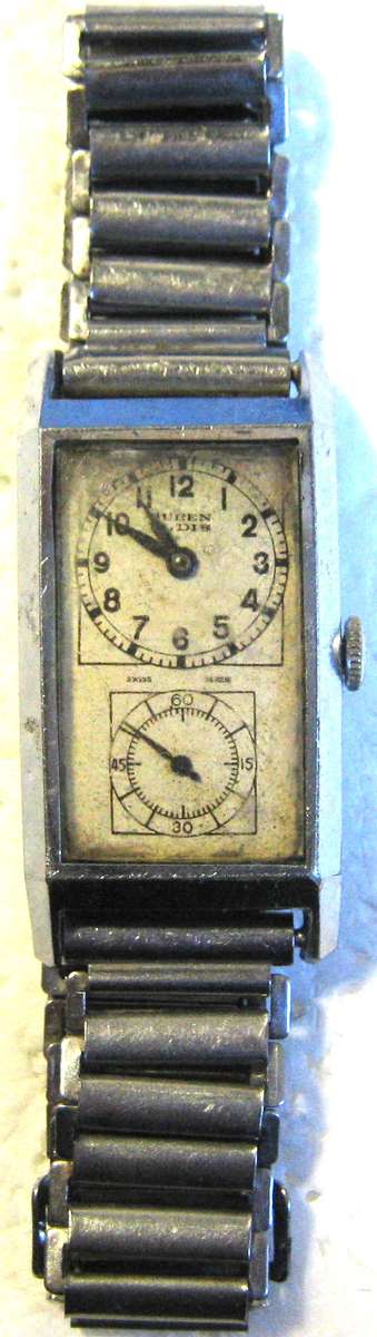 VINTAGE ART DECO BUREN ELDIS MECHANICAL WATCH IN WORKING CONDITION 35 X 20 X 7MM