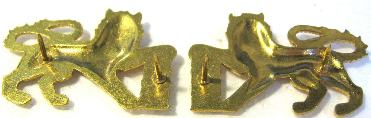 OLD S.A. NAVY CHIEF PETTY OFFICER BRASS SLEEVE BADGE PAIR IN UNUSED CONDITION