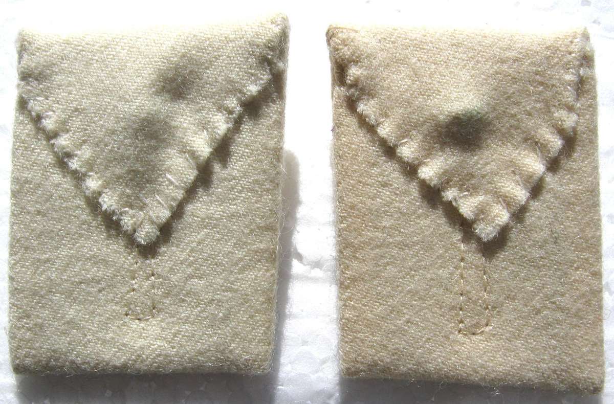 OLD S.A. NAVY c. 1965 PAIR PERMANENT FORCE MIDSHIPMAN'S TURNBACKS IN GOOD CONDITION