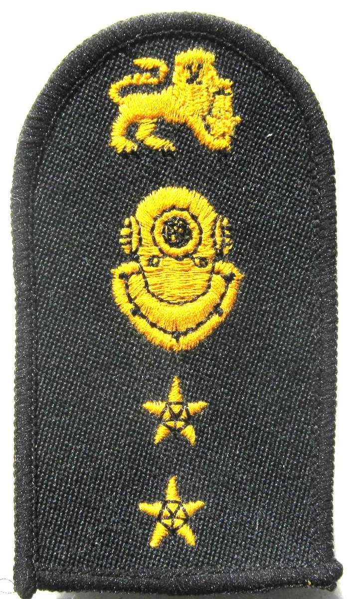 OLD S.A. NAVY WARRANT OFFICER AND CHIEF PETTY OFFICER DIVING INSTRUCTOR COLLAR BADGE IN UNUSED COND
