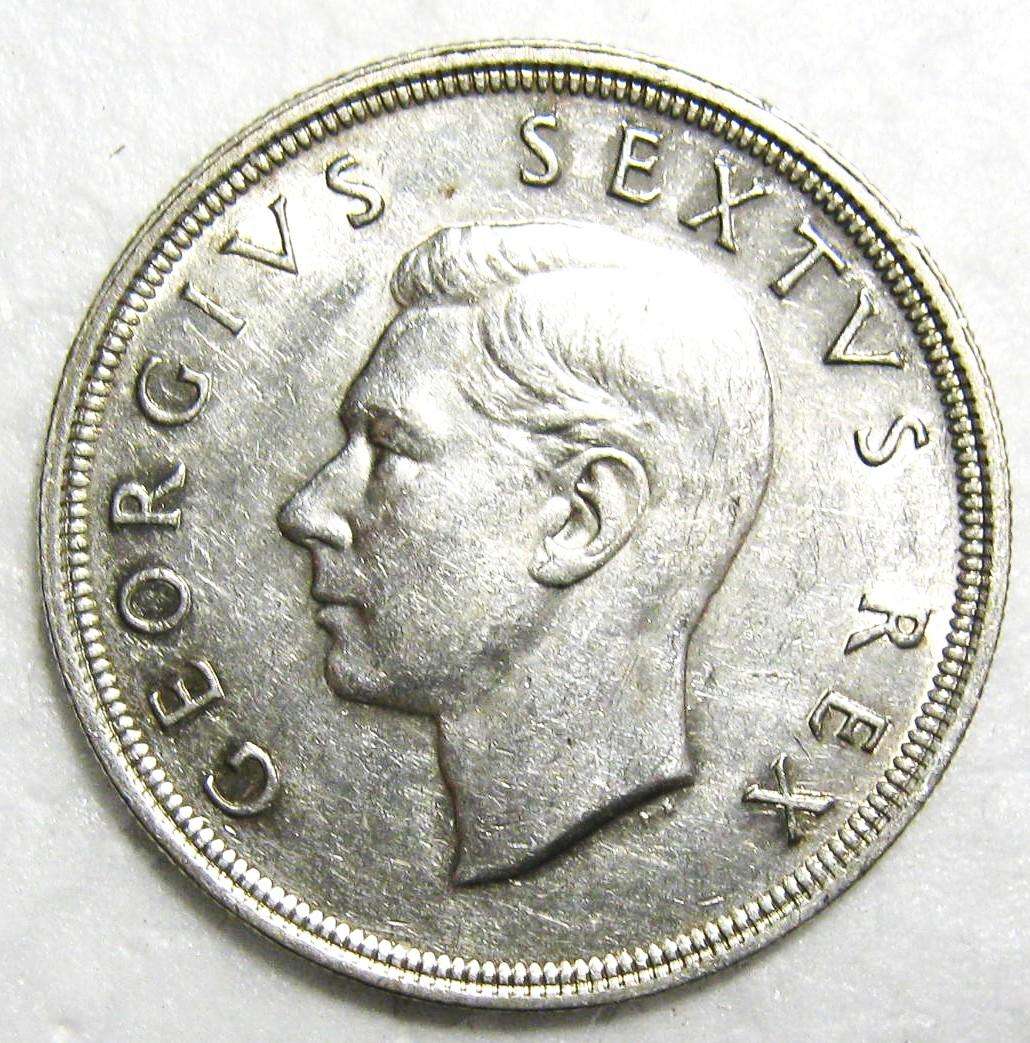1948 FIVE SHILLINGS (CROWN) 80% SILVER 28.28 GRAMS IN GOOD CIRCULATED CONDITION