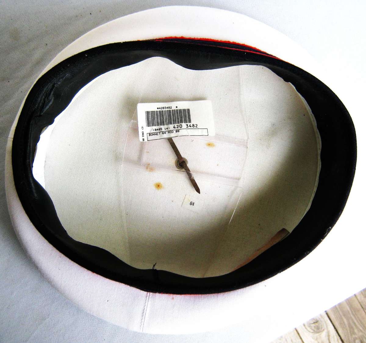 FRENCH NAVY PORK PIE HAT SIZE 64 IN GOOD USED CONDITION