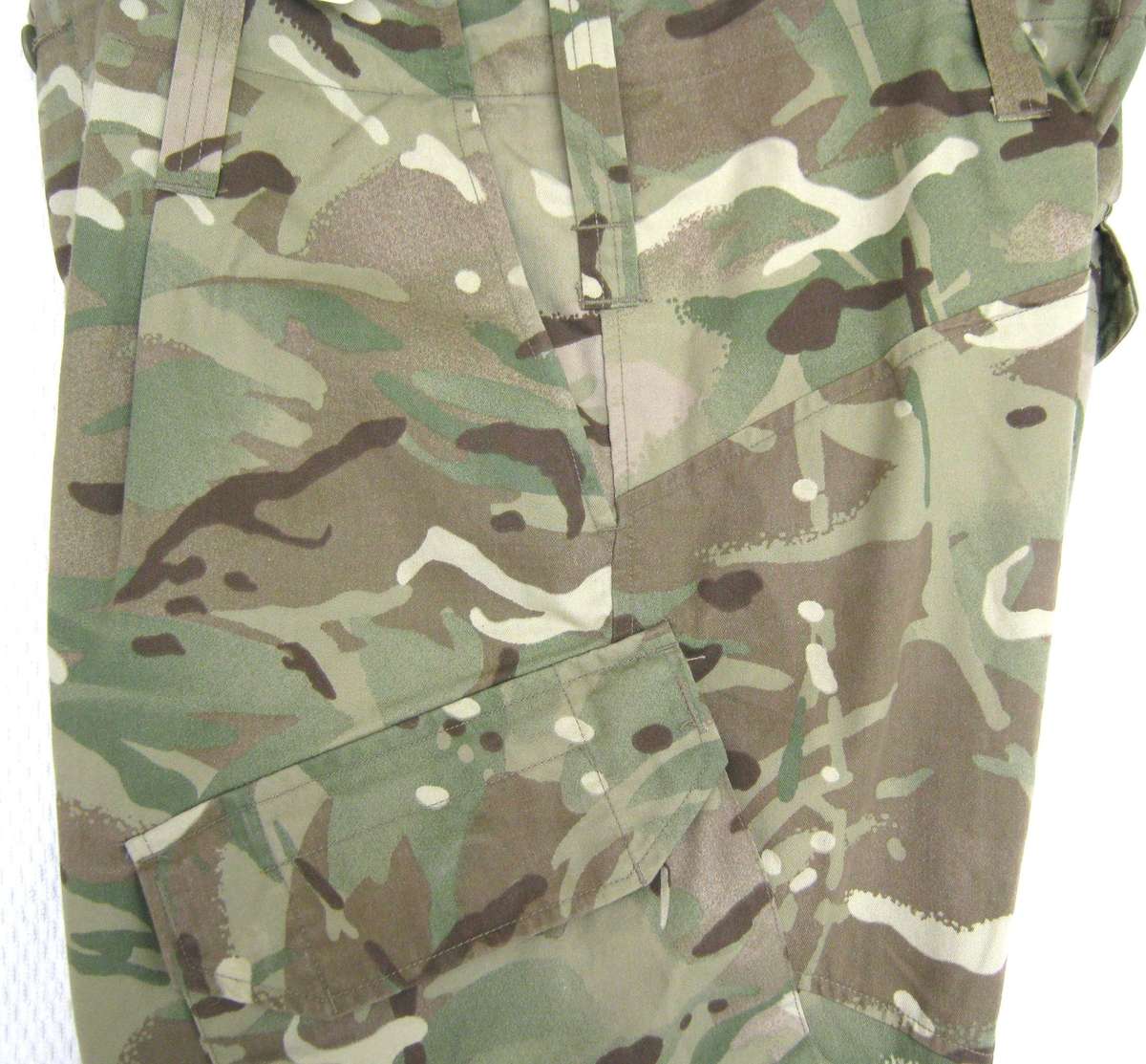 GENUINE MTP CAMO COMBAT PANTS SIZE 34 IN GOOD CONDITION. SEE DIMENTIONS BELOW