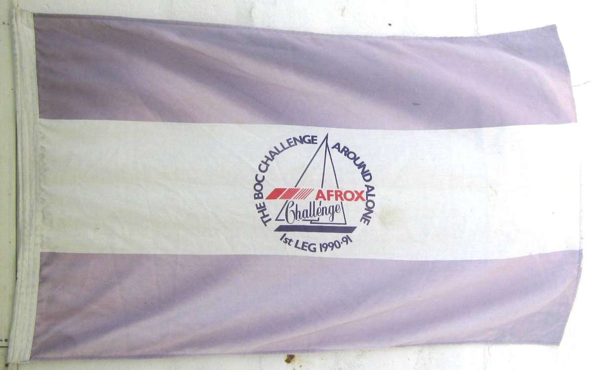 1990-91 AFROX CHALLENGE "THE BOC CHALLENGE AROUND ALONE"  1ST LEG FLAG IN GOOD CONDITION