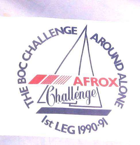 1990-91 AFROX CHALLENGE "THE BOC CHALLENGE AROUND ALONE"  1ST LEG FLAG IN GOOD CONDITION