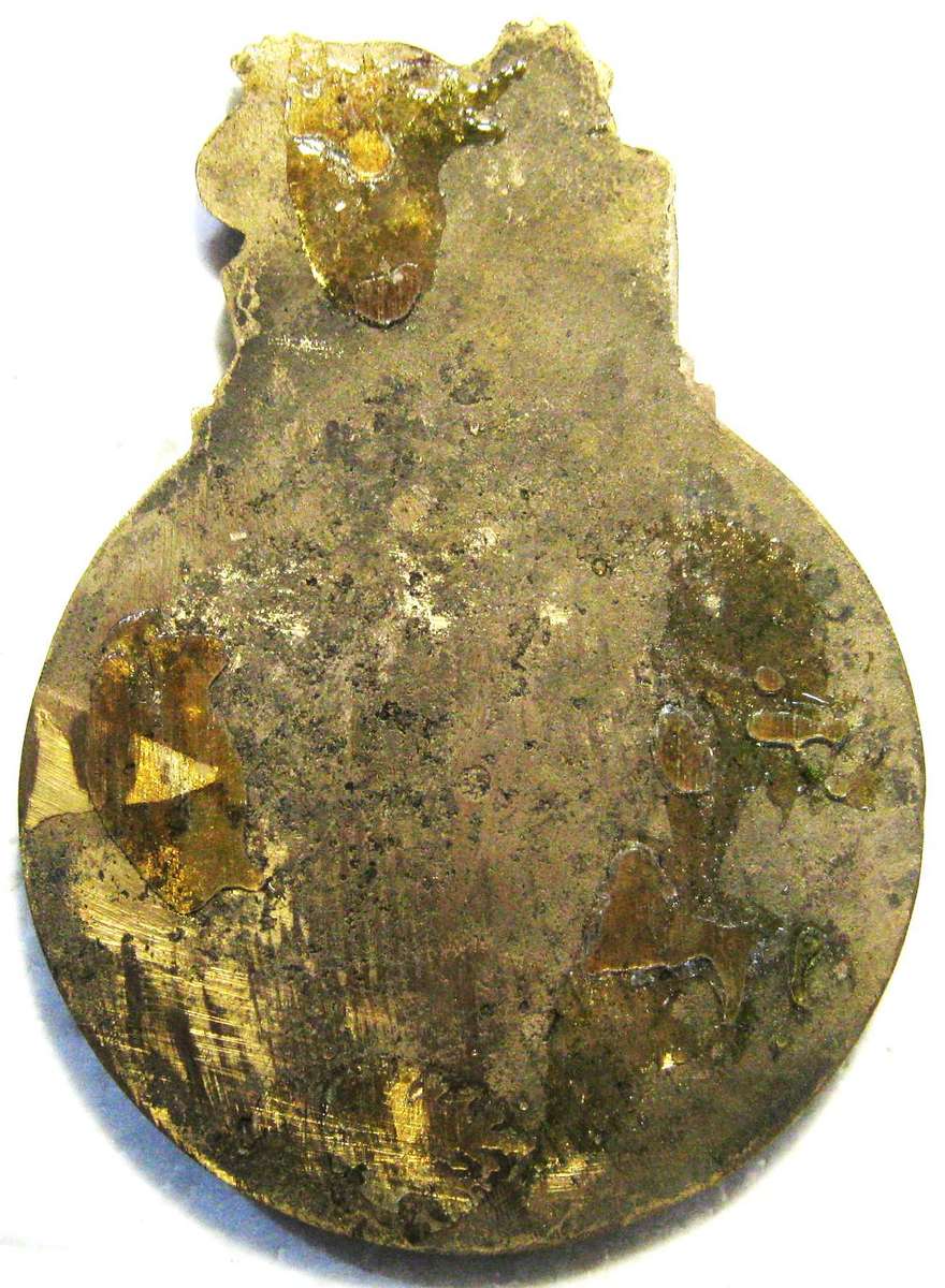 OLD S.A. NAVY SAS DRAKENSBERK SOLID BRASS SHIPS BADGE 15 X 11 CM IN VERY GOOD CONDITION