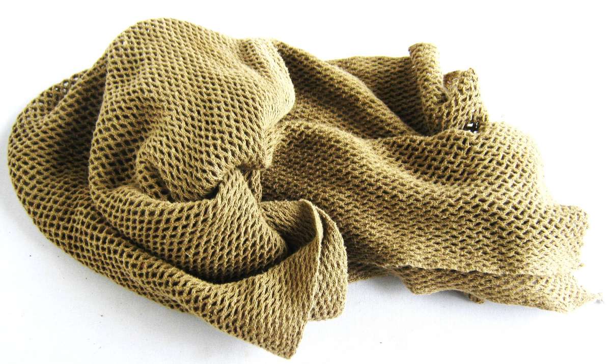 OLD SADF NETTED SCARF 1.35 METERS LONG IN GOOD USED CONDITION