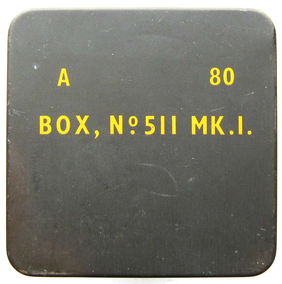 SADF TRIP WIRE FLARE EMPTY CONTAINER 20 X 9 X 9CM IN GOOD USED CONDITION