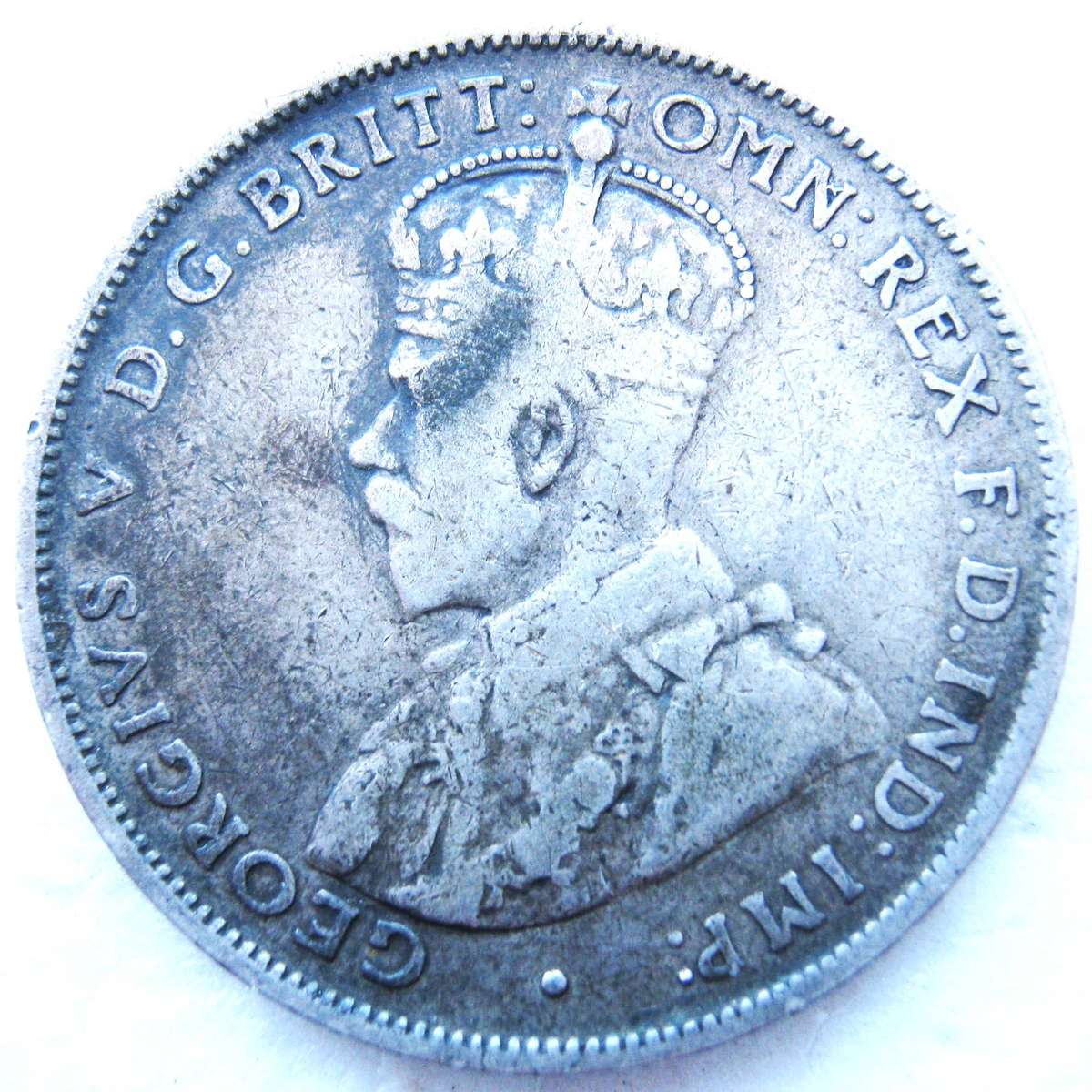 1921 SILVER AUSTRALIA FLORIN/TWO SHILLINGS 11GM IN CIRCULATED CONDITION