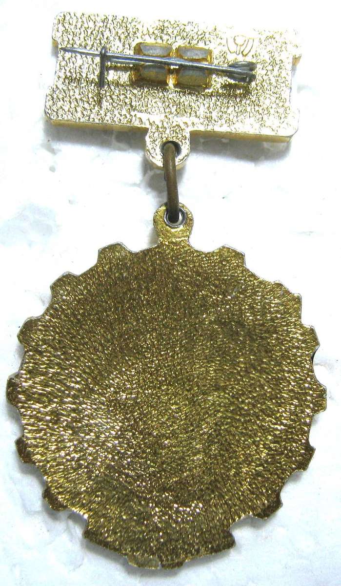 Soviet USSR 1980 Socialist Competition Award with Pin 6 x 3 cm