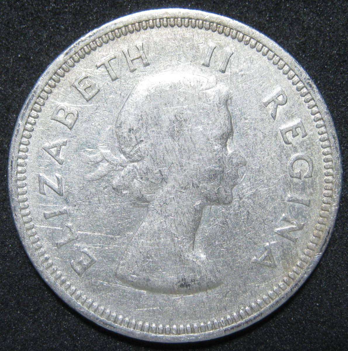 1959 S.A. TWO SHILLINGS IN A  CIRCULATED CONDITION 11 GRAMS 50% SILVER