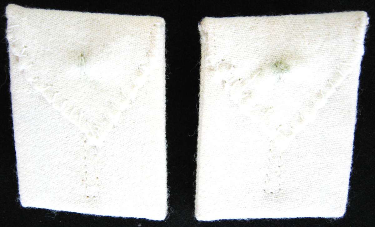 OLD S.A. NAVY c. 1965 PAIR PERMANENT FORCE MIDSHIPMAN'S TURNBACKS IN GOOD CONDITION