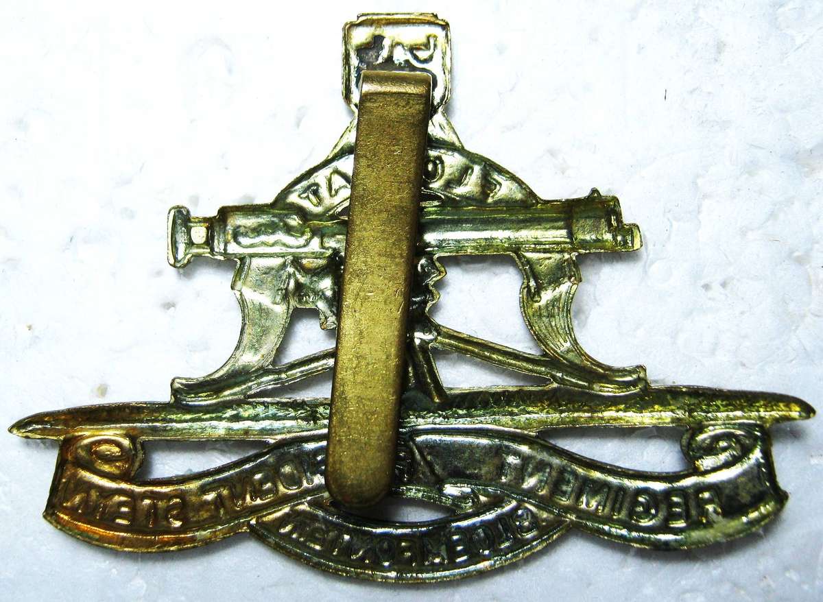 REGIMENT PRESIDENT STEYN BLOEMFONTEIN EARLY TYPE CAP BADGE WITH SLIDE