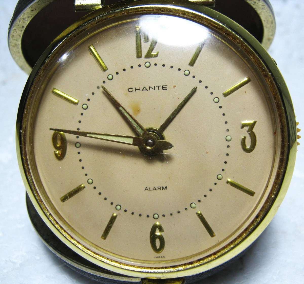 OLD SHANTE TRAVELING ALARM CLOCK MADE IN JAPAN - NOT WORKING