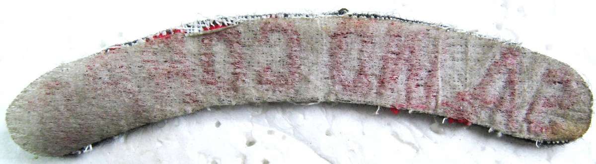OLD S.A. NAVY INDIAN CORPS SHOULDER TITLE FOR WORKING UNIFORM IN GOOD CONDITION