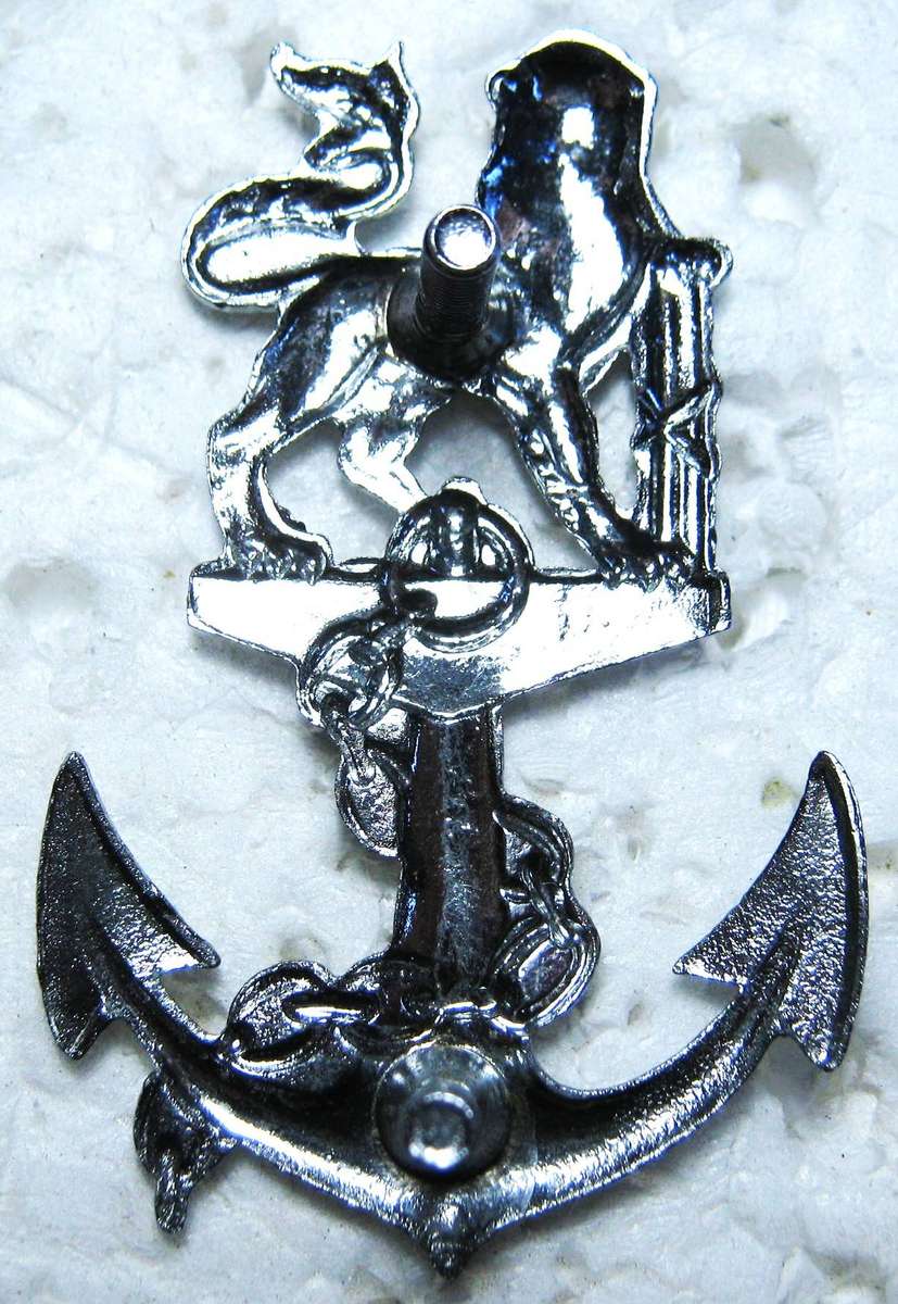 OLD S.A. NAVY SEA CADETS CAP BADGE WITH LUGS IN GOOD CONDITION