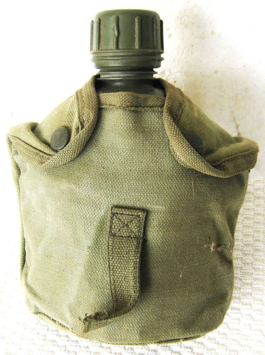 S.A.D.F. 74 PATTERN WATER BOTTLE WITH FIRE BUCKET IN VERY GOOD CONDITION