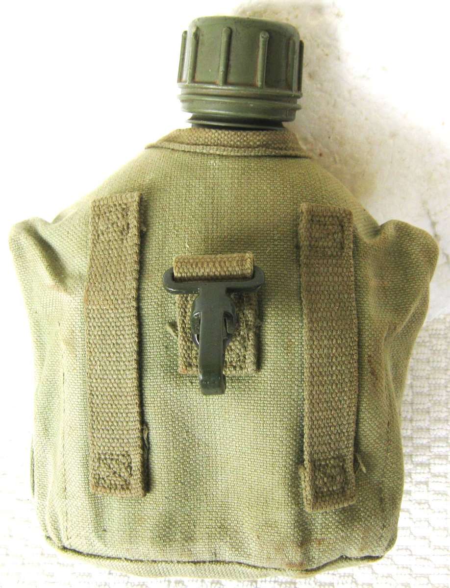 S.A.D.F. 74 PATTERN WATER BOTTLE WITH FIRE BUCKET IN VERY GOOD CONDITION