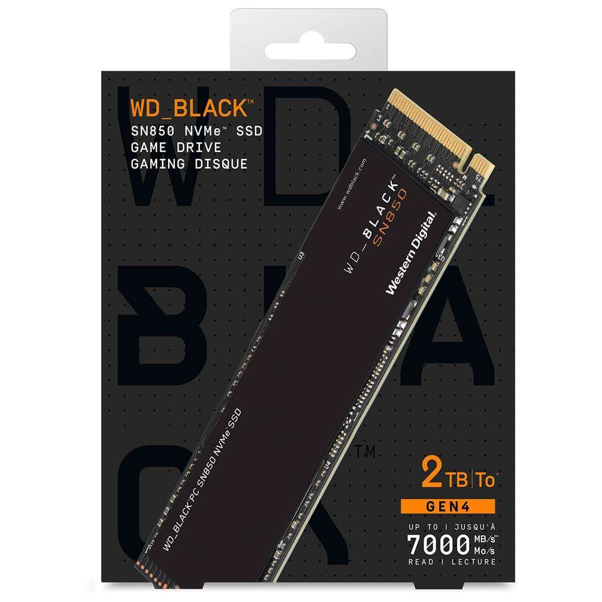 WD_BLACK 2TB SN850 NVMe Internal Gaming SSD - Gen4 PCIe, M.2 2280