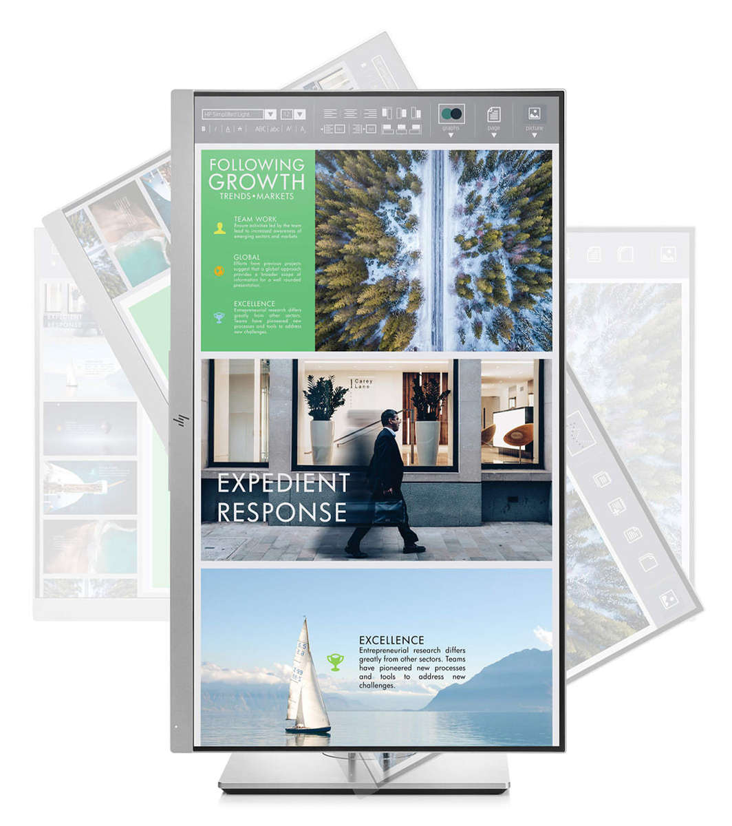 HP EliteDisplay E223 21.5-Inch Screen LED-Lit Monitor Silver - Used