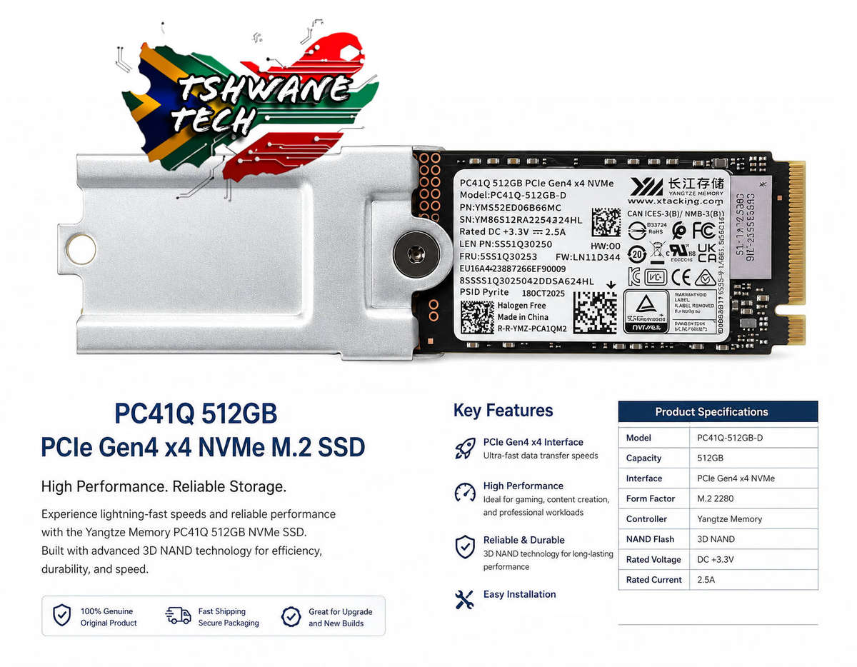 512GB PCIe Gen4 NVMe M.2 2230 SSD with bracket and thermal pad - Basically new with no Reserve