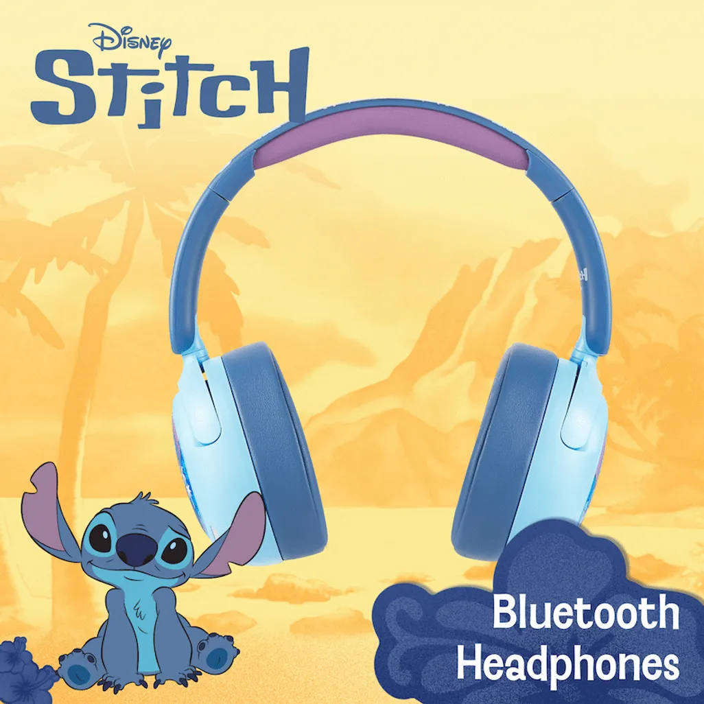 NEW Original Disney Stitch ANC (Active Noise Cancelling) Padded Bluetooth Headphones