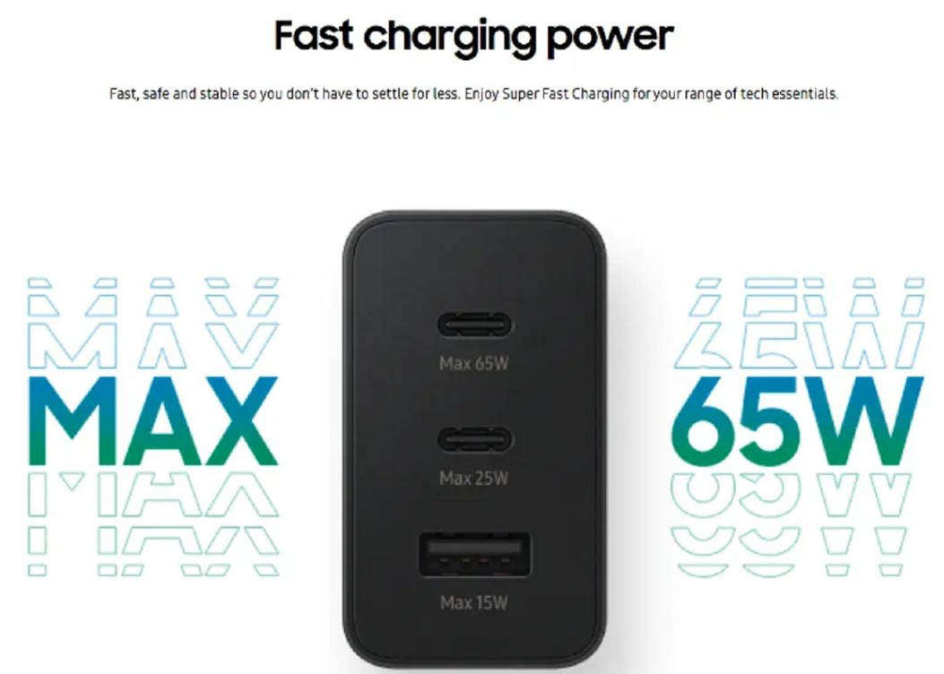 New High Quality 65W PD Super Fast Power Adapter Trio  - No reserve BARGAIN !
