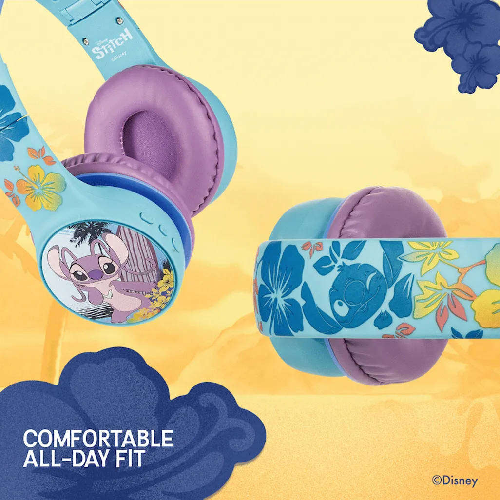 New Original Disney Stitch Bluetooth Padded Headphones with dB Switch Function