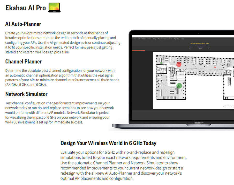 Ekahau SK II + 1 Year Connect Subrsciption + AI PRO Design software (WI-FI Survey & Design Kit)