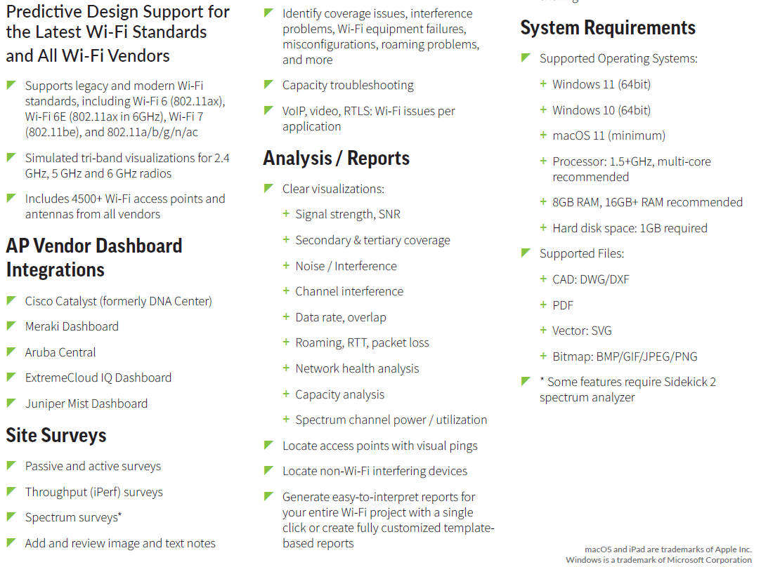 Ekahau SK II + 1 Year Connect Subrsciption + AI PRO Design software (WI-FI Survey & Design Kit)