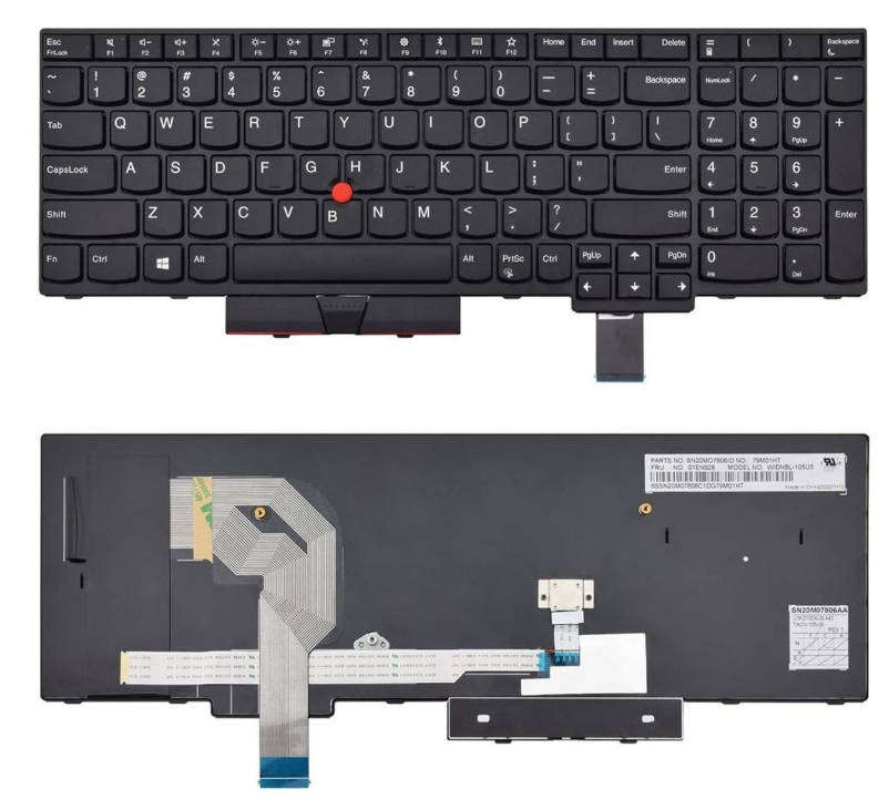 New generic replacement Keyboard for LENOVO T570 W/O POINTER & BACKLIT
