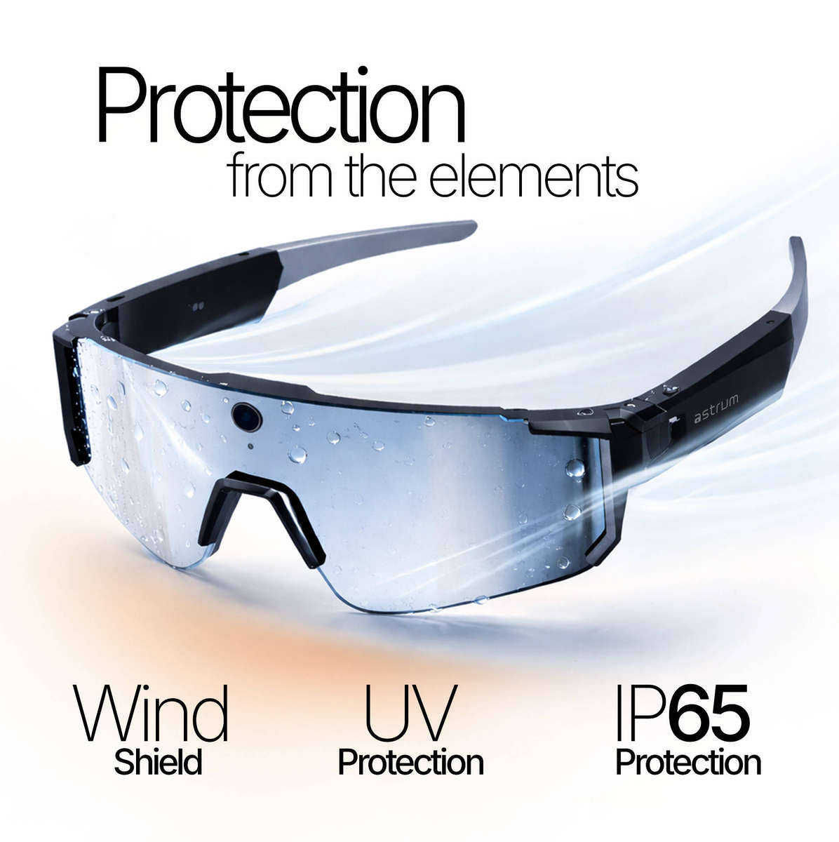 Astrum Sport AI Smart Glasses 32MP Camera, 4GB, Audio  Black SG-V06S